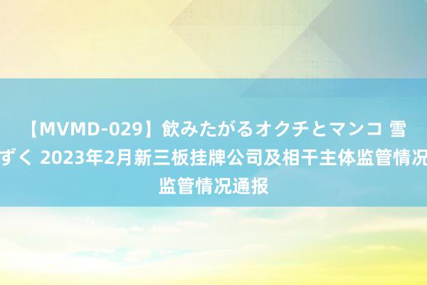 【MVMD-029】飲みたがるオクチとマンコ 雪乃しずく 2023年2月新三板挂牌公司及相干主体监管情况通报