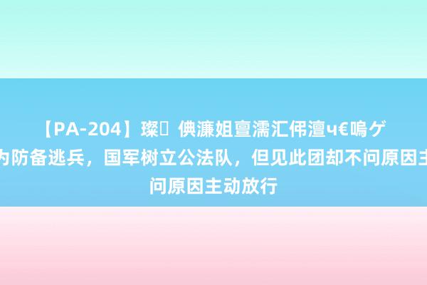 【PA-204】璨倎濂姐亶濡汇伄澶ч€嗚ゲ 抗战中为防备逃兵，国军树立公法队，但见此团却不问原因主动放行